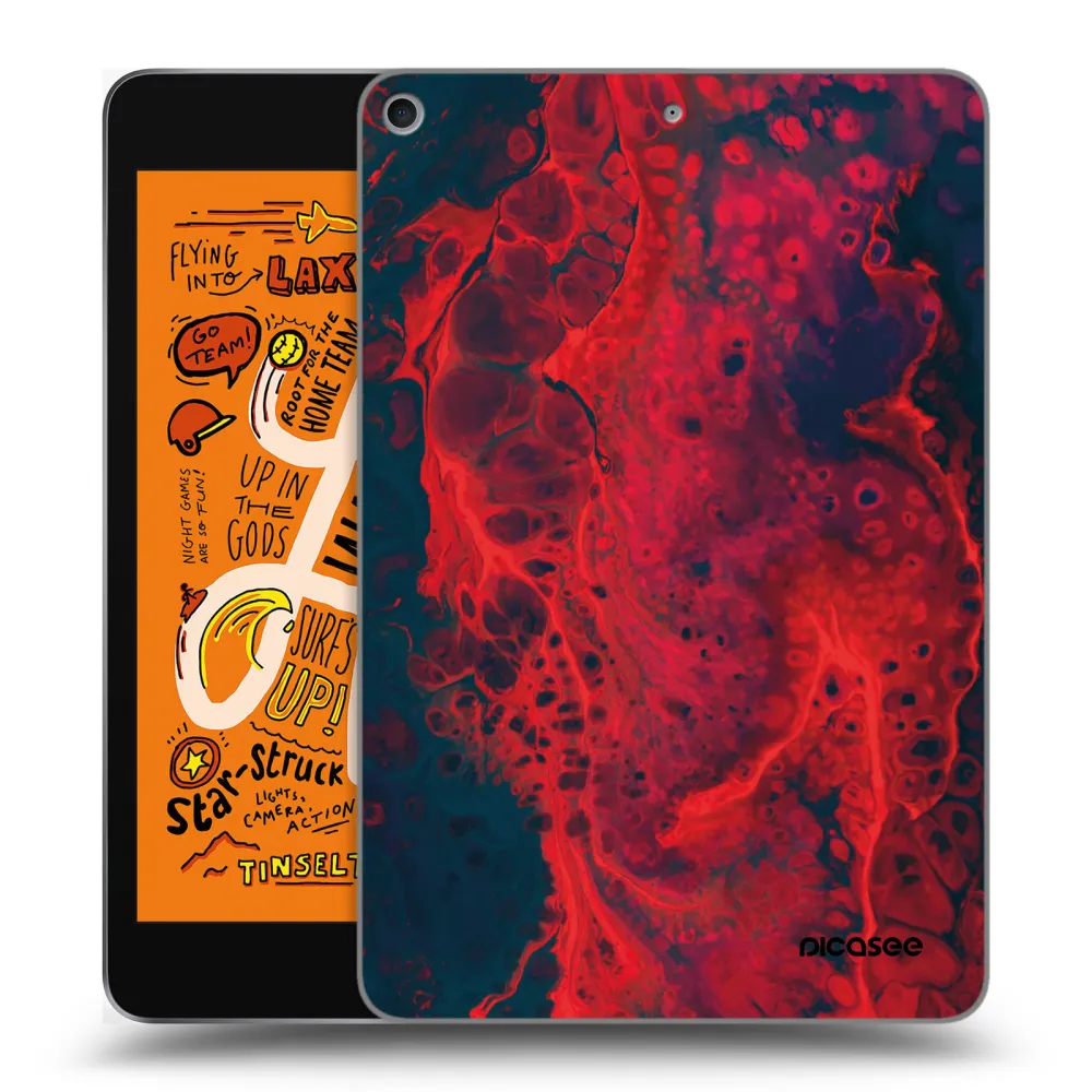 Picasee átlátszó szilikon tok az alábbi táblagépre Apple iPad mini 2019 (5. gen) - Organic red