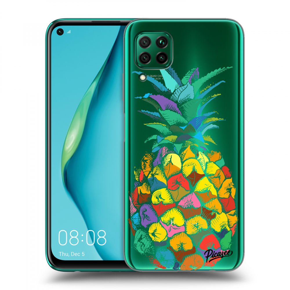 Picasee átlátszó szilikon tok az alábbi mobiltelefonokra Huawei P40 Lite - Pineapple