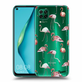 Picasee átlátszó szilikon tok az alábbi mobiltelefonokra Huawei P40 Lite - Flamingos