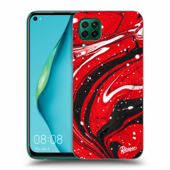 Szilikon tok erre a típusra Huawei P40 Lite - Red black