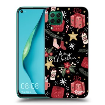 Picasee fekete szilikon tok az alábbi mobiltelefonokra Huawei P40 Lite - Christmas