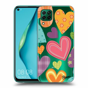 Picasee átlátszó szilikon tok az alábbi mobiltelefonokra Huawei P40 Lite - Colored heart
