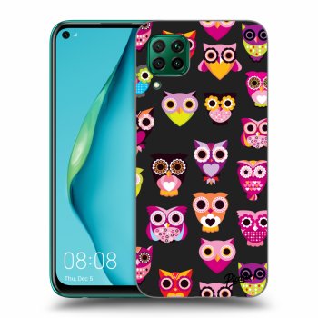 Picasee fekete szilikon tok az alábbi mobiltelefonokra Huawei P40 Lite - Owls