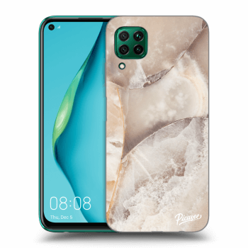 Szilikon tok erre a típusra Huawei P40 Lite - Cream marble