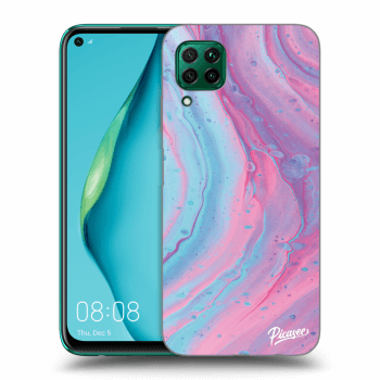 Szilikon tok erre a típusra Huawei P40 Lite - Pink liquid