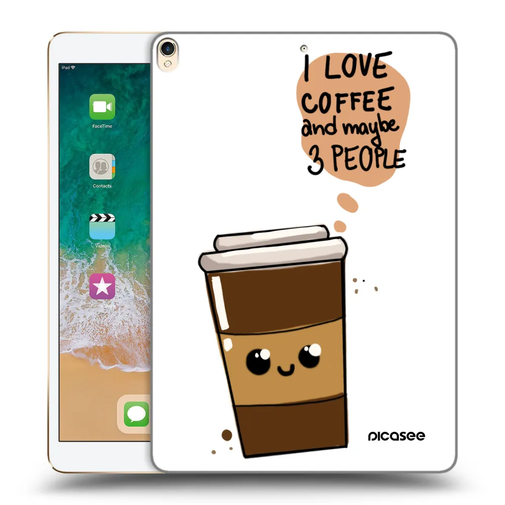 Picasee átlátszó szilikon tok az alábbi táblagépre Apple iPad Pro 10.5" 2017 (2. gen) - Cute coffee