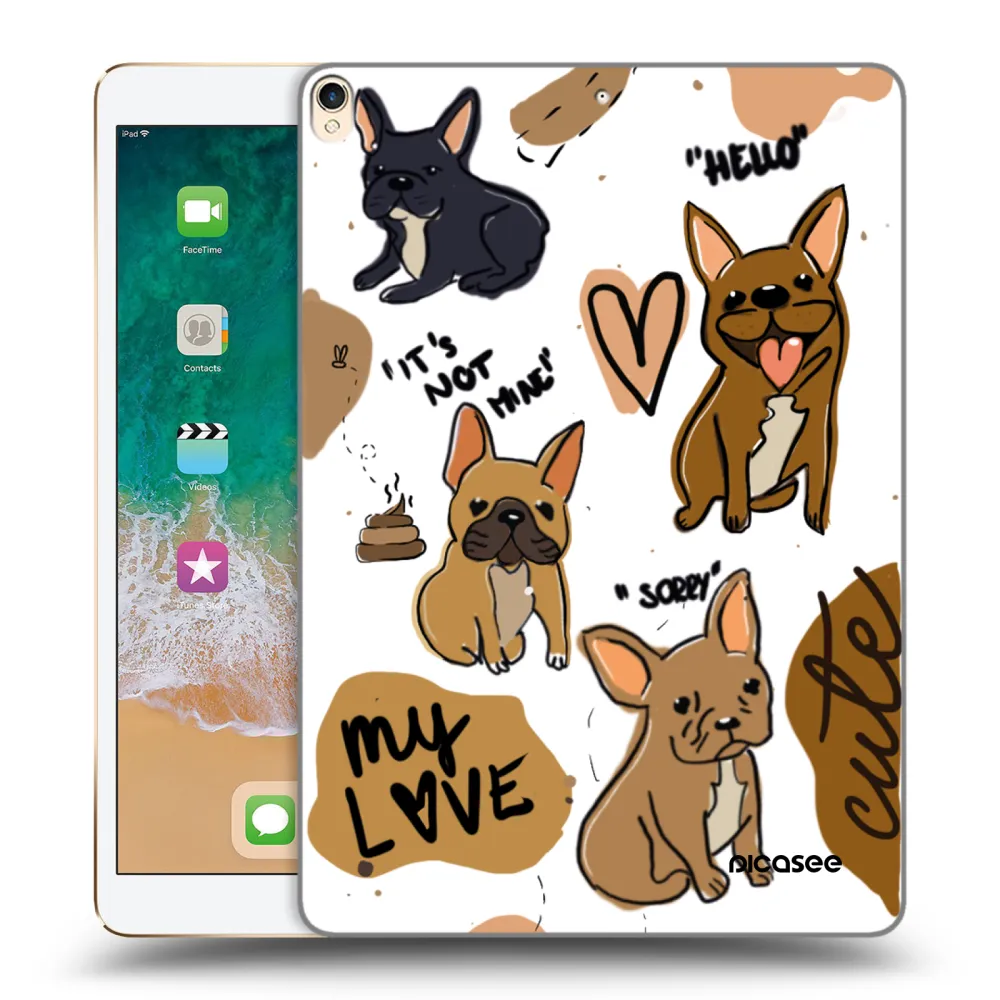 Picasee átlátszó szilikon tok az alábbi táblagépre Apple iPad Pro 10.5" 2017 (2. gen) - Frenchies