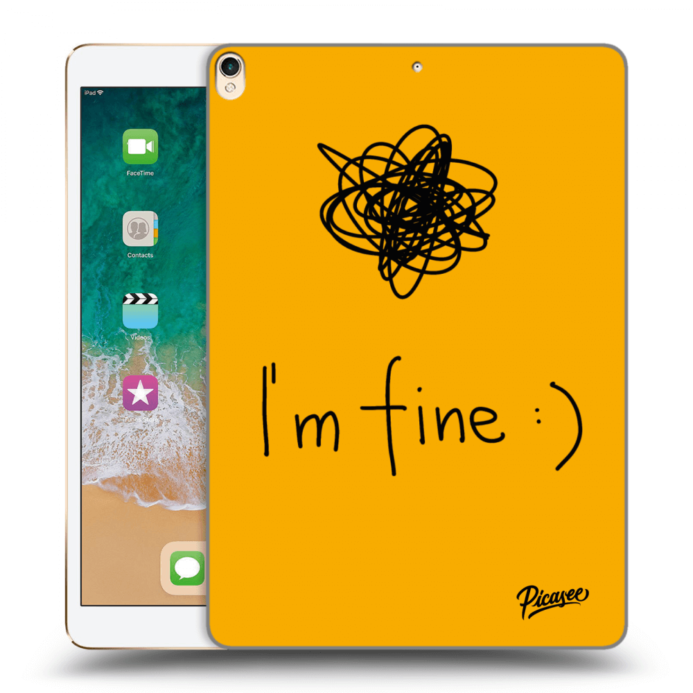 Picasee fekete szilikon tok az alábbi táblagépre Apple iPad Pro 10.5" 2017 (2. gen) - I am fine