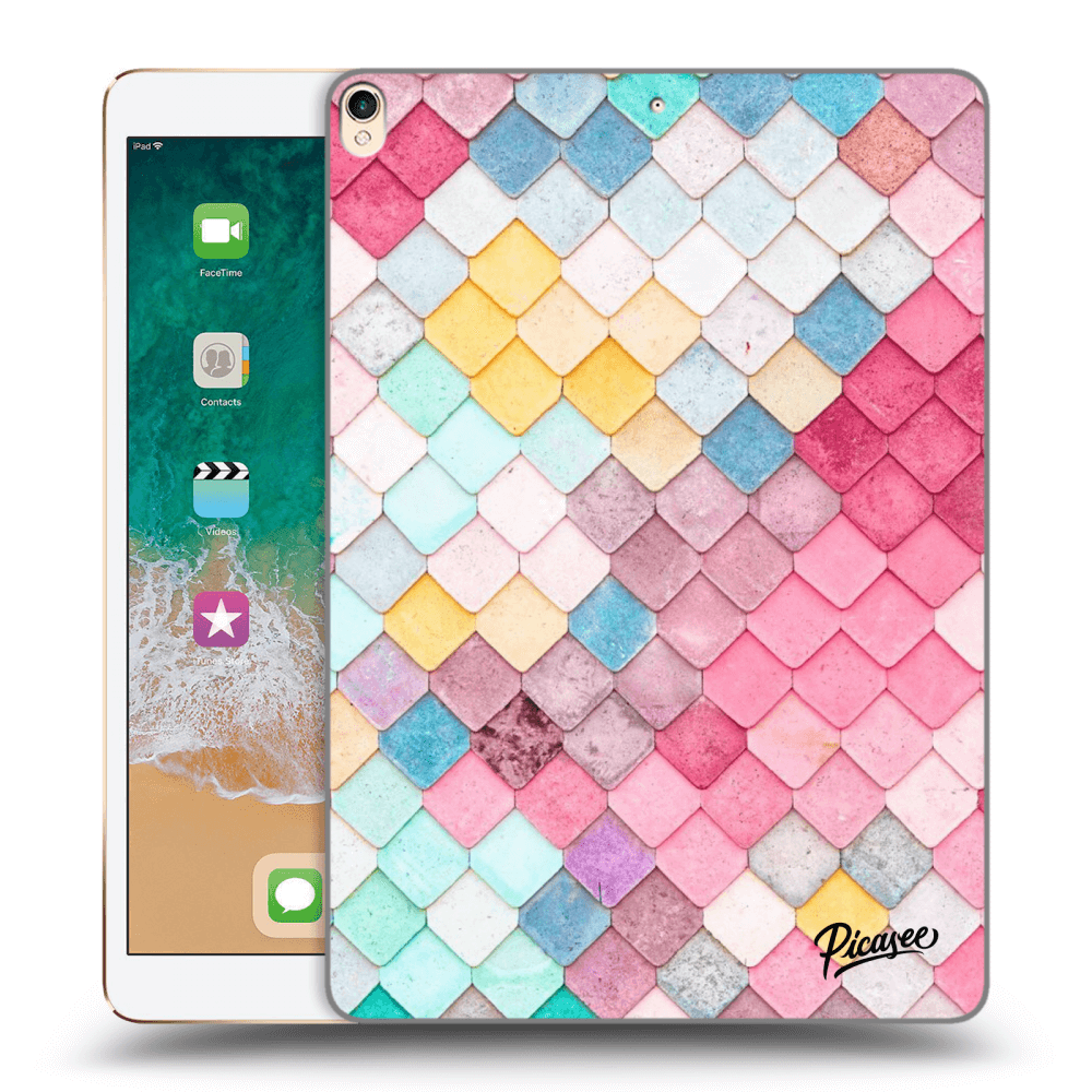 Picasee fekete szilikon tok az alábbi táblagépre Apple iPad Pro 10.5" 2017 (2. gen) - Colorful roof