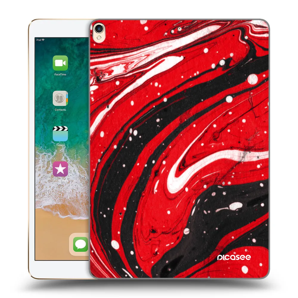 Picasee átlátszó szilikon tok az alábbi táblagépre Apple iPad Pro 10.5" 2017 (2. gen) - Red black