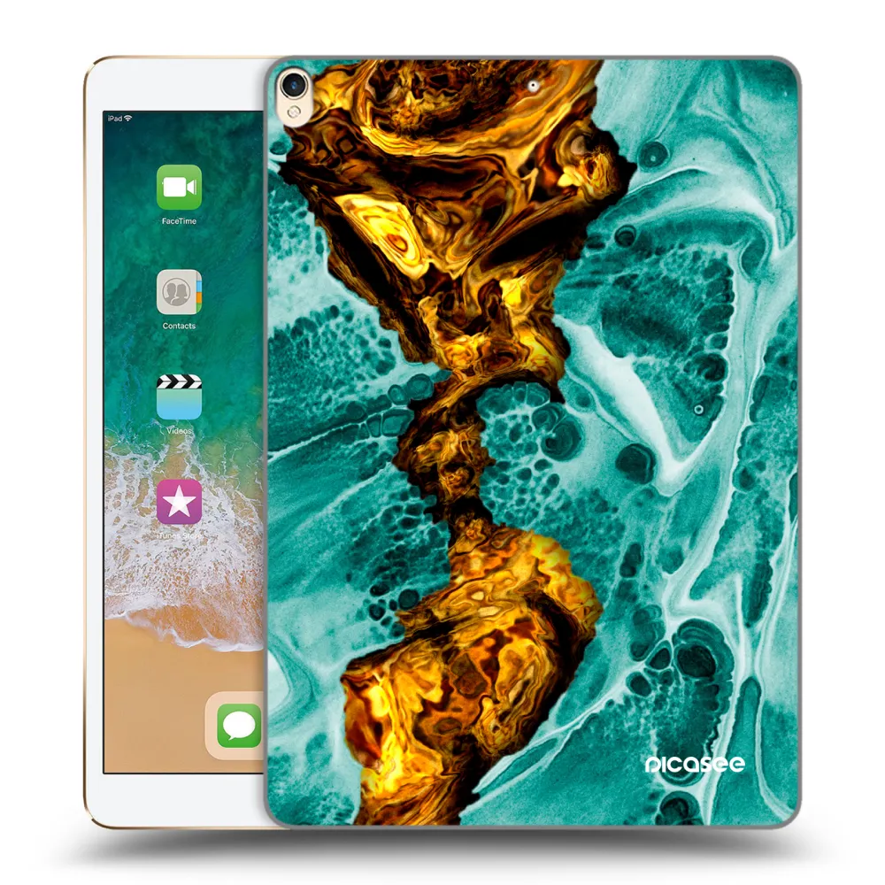 Picasee átlátszó szilikon tok az alábbi táblagépre Apple iPad Pro 10.5" 2017 (2. gen) - Goldsky