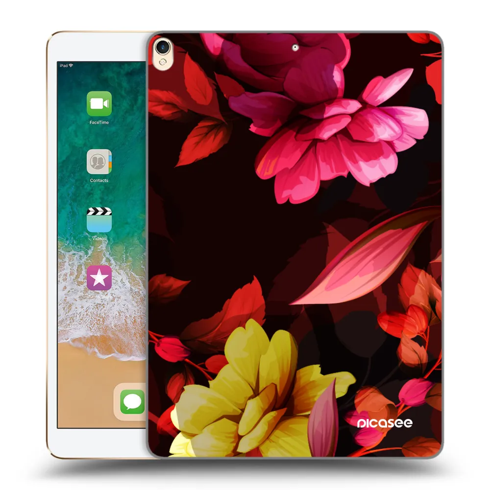 Picasee átlátszó szilikon tok az alábbi táblagépre Apple iPad Pro 10.5" 2017 (2. gen) - Dark Peonny