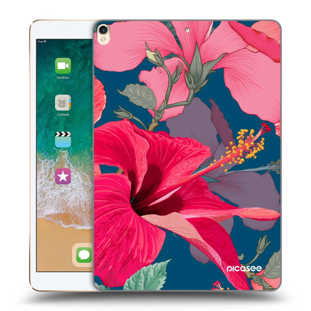 Picasee átlátszó szilikon tok az alábbi táblagépre Apple iPad Pro 10.5" 2017 (2. gen) - Hibiscus