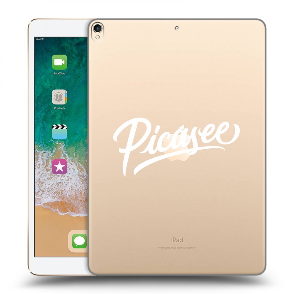 Picasee átlátszó szilikon tok az alábbi táblagépre Apple iPad Pro 10.5" 2017 (2. gen) - Picasee - old logo - white