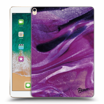 Picasee fekete szilikon tok az alábbi táblagépre Apple iPad Pro 10.5" 2017 (2. gen) - Purple glitter