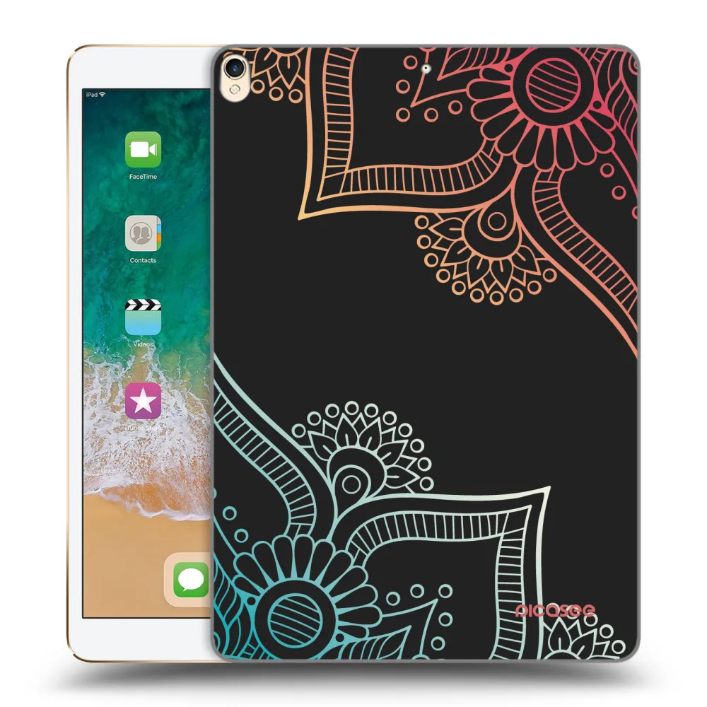 Picasee fekete szilikon tok az alábbi táblagépre Apple iPad Pro 10.5" 2017 (2. gen) - Flowers pattern