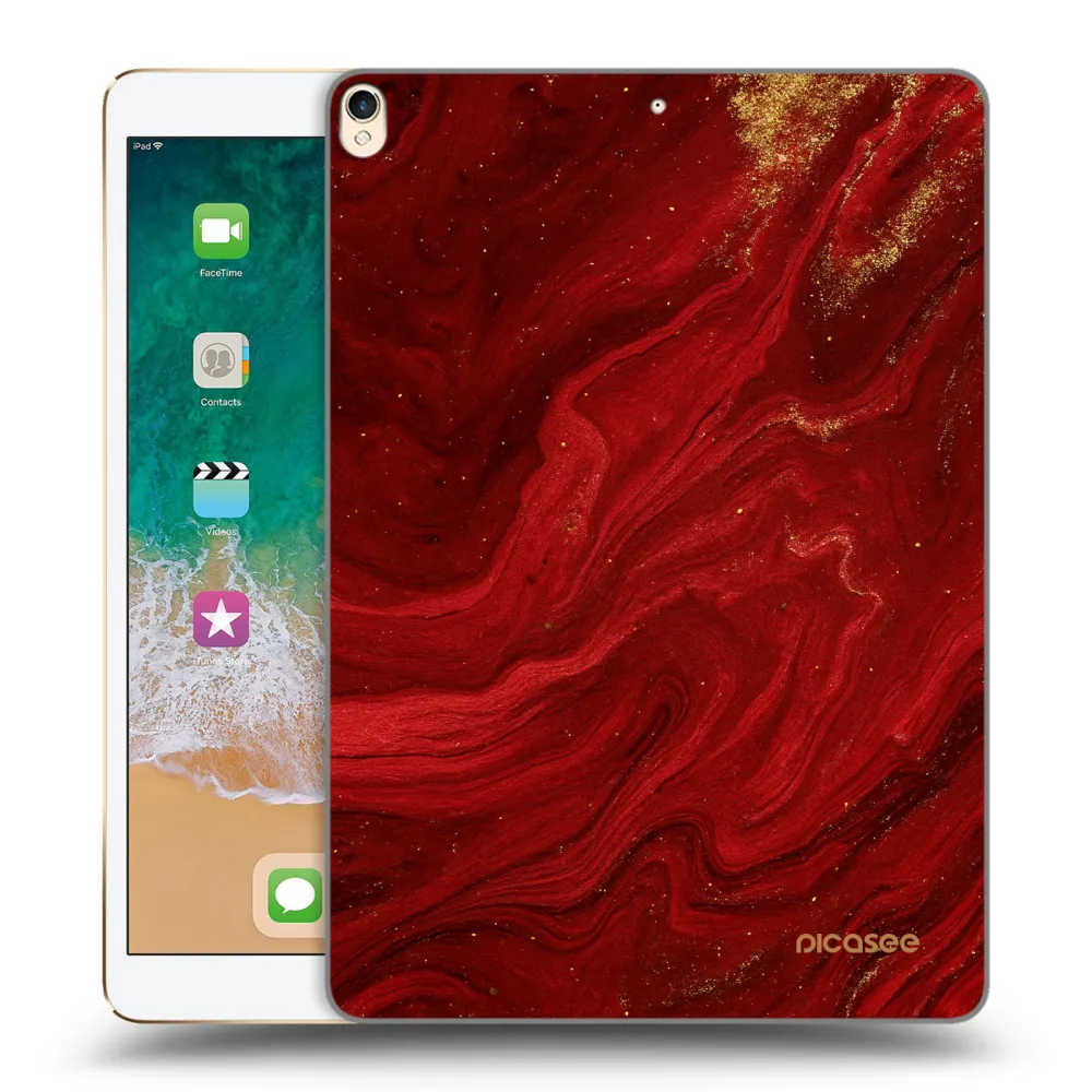Picasee átlátszó szilikon tok az alábbi táblagépre Apple iPad Pro 10.5" 2017 (2. gen) - Red