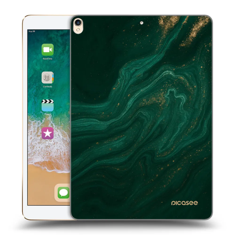 Picasee átlátszó szilikon tok az alábbi táblagépre Apple iPad Pro 10.5" 2017 (2. gen) - Green