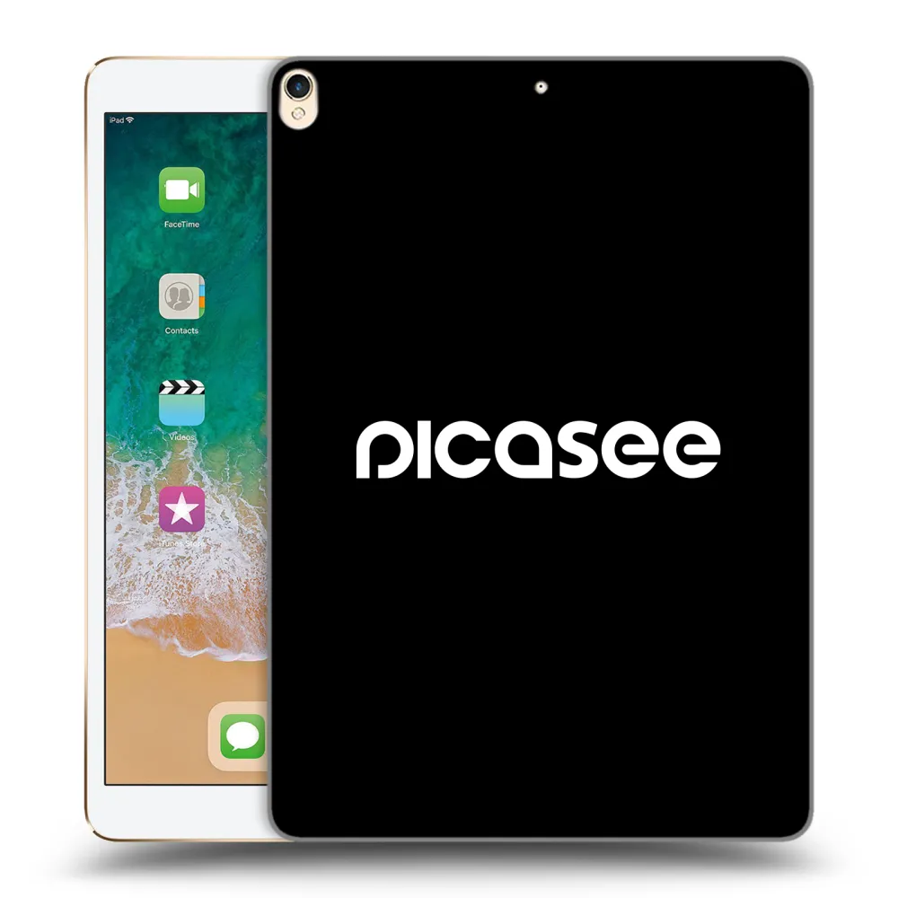 Picasee fekete szilikon tok az alábbi táblagépre Apple iPad Pro 10.5" 2017 (2. gen) - Picasee - new logo - white