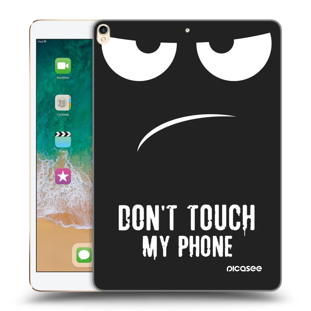 Picasee fekete szilikon tok az alábbi táblagépre Apple iPad Pro 10.5" 2017 (2. gen) - Don't Touch My Phone