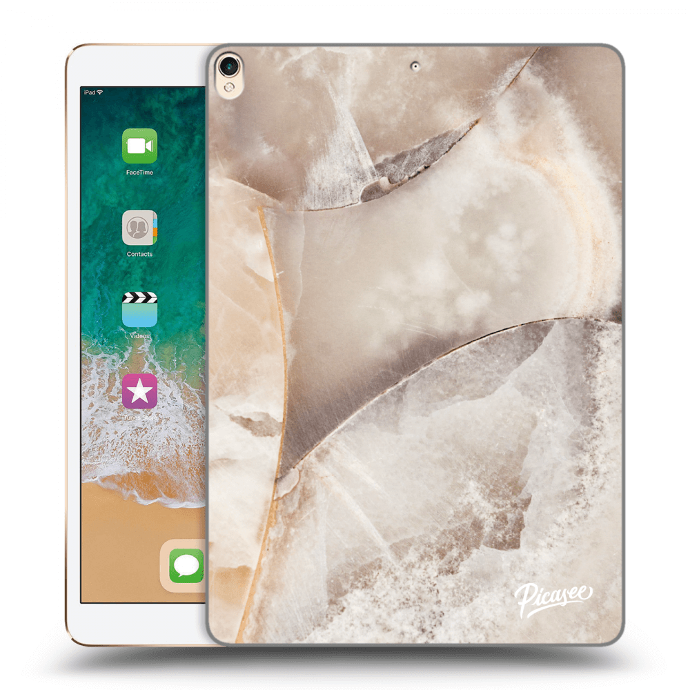 Picasee fekete szilikon tok az alábbi táblagépre Apple iPad Pro 10.5" 2017 (2. gen) - Cream marble