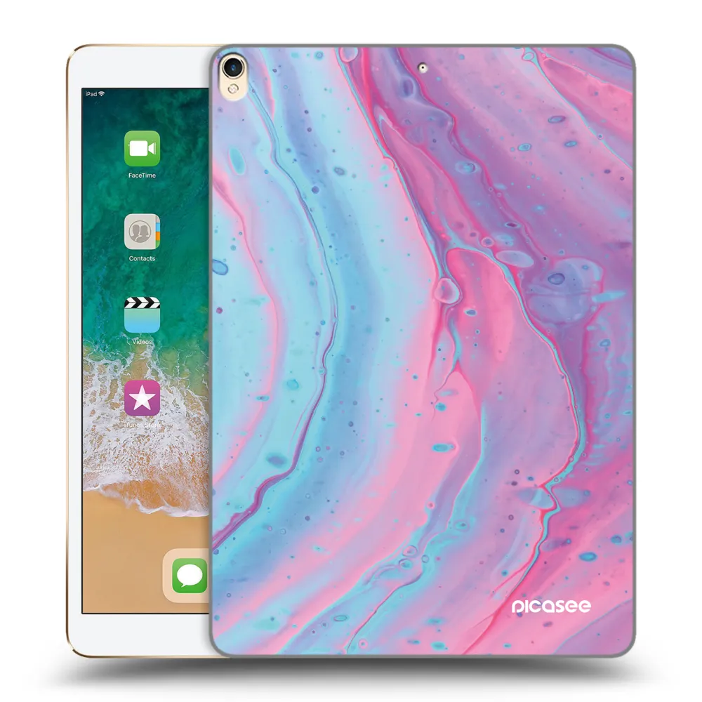 Picasee átlátszó szilikon tok az alábbi táblagépre Apple iPad Pro 10.5" 2017 (2. gen) - Pink liquid