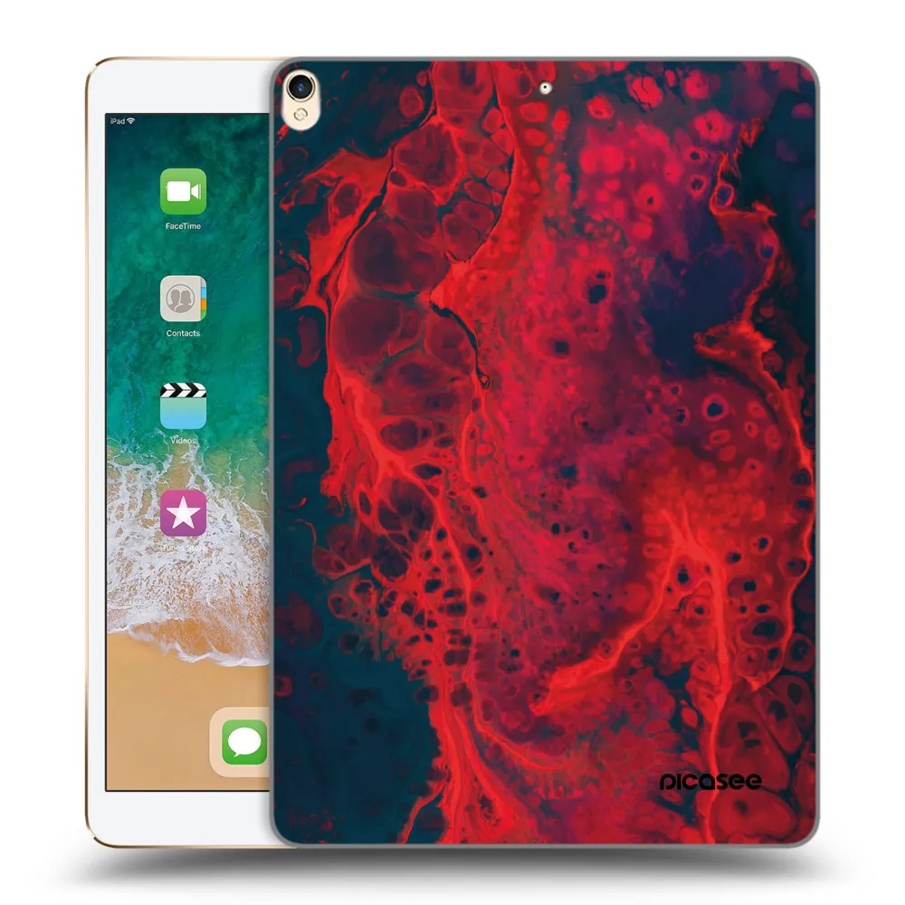 Picasee átlátszó szilikon tok az alábbi táblagépre Apple iPad Pro 10.5" 2017 (2. gen) - Organic red