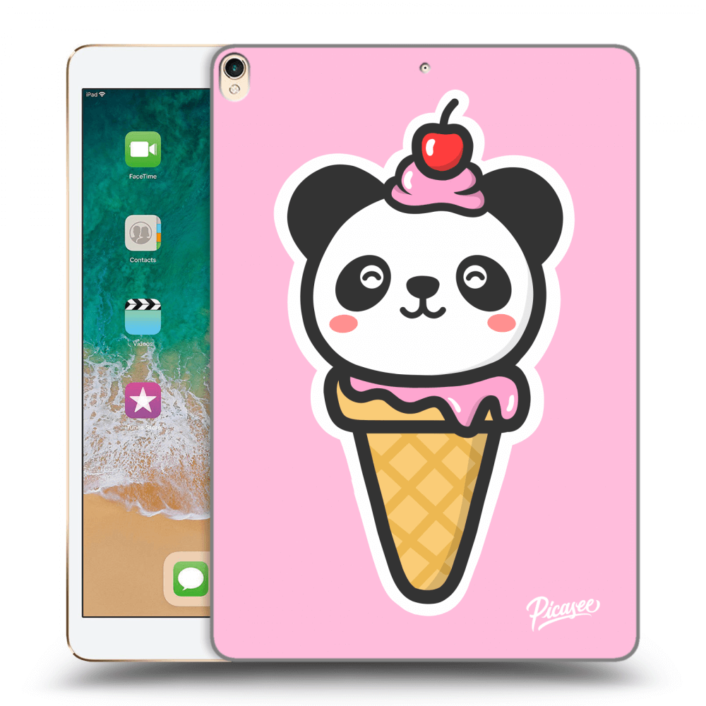 Picasee átlátszó szilikon tok az alábbi táblagépre Apple iPad Pro 10.5" 2017 (2. gen) - Ice Cream Panda