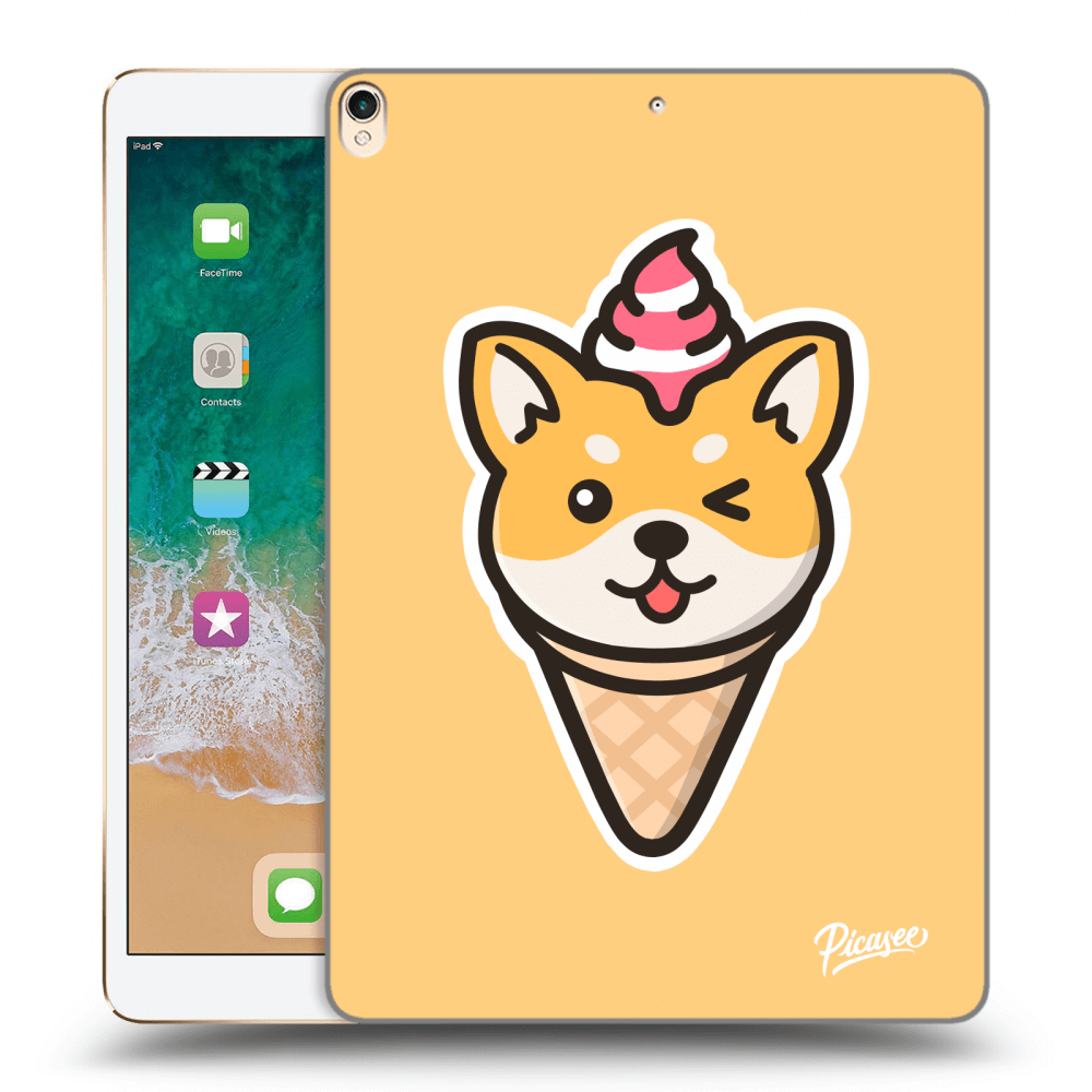Picasee fekete szilikon tok az alábbi táblagépre Apple iPad Pro 10.5" 2017 (2. gen) - Ice Cream Shiba
