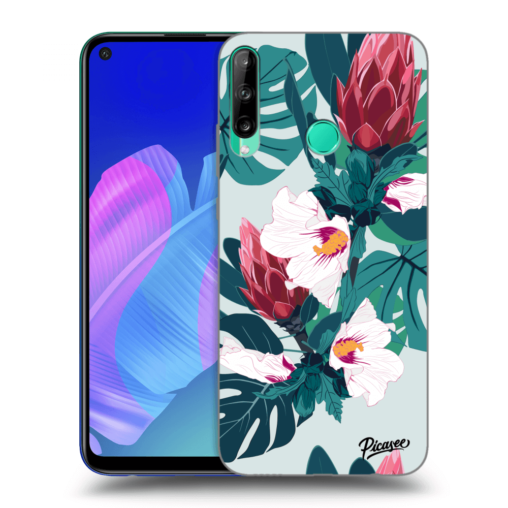 Picasee fekete szilikon tok az alábbi mobiltelefonokra Huawei P40 Lite E - Rhododendron