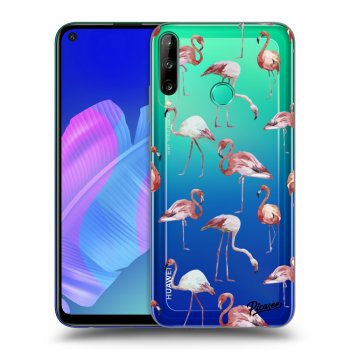 Picasee átlátszó szilikon tok az alábbi mobiltelefonokra Huawei P40 Lite E - Flamingos