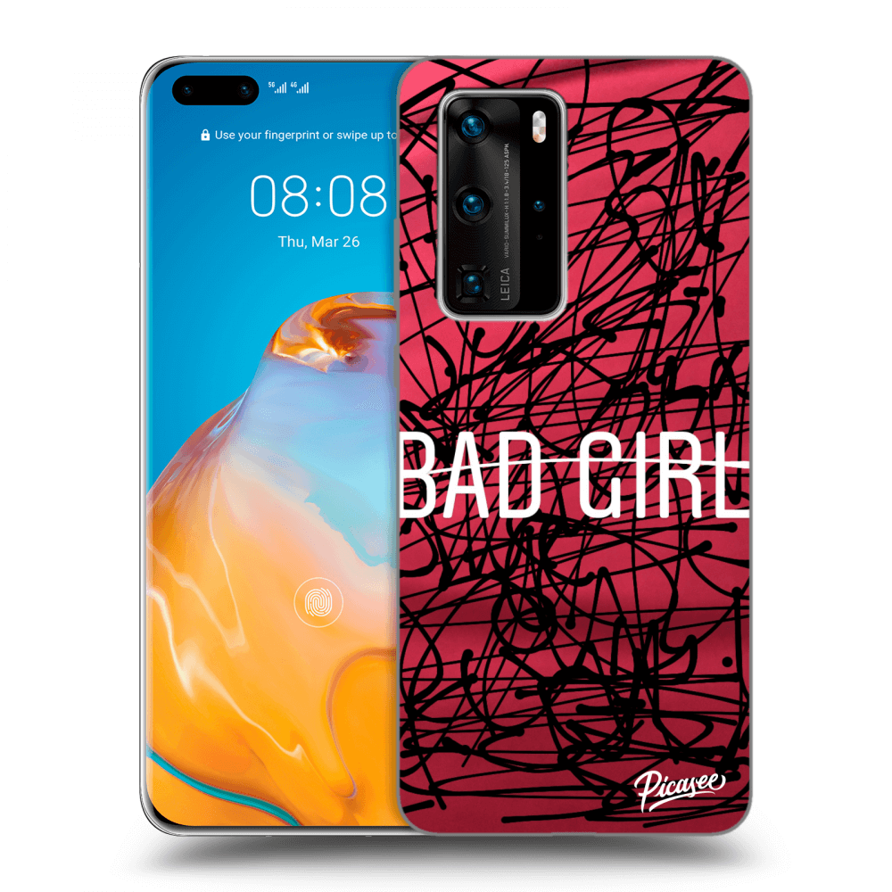 Picasee átlátszó szilikon tok az alábbi mobiltelefonokra Huawei P40 Pro - Bad girl