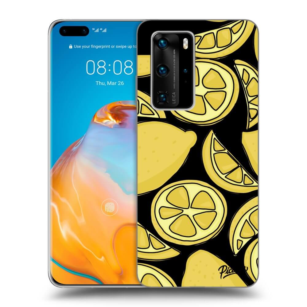 Picasee fekete szilikon tok az alábbi mobiltelefonokra Huawei P40 Pro - Lemon