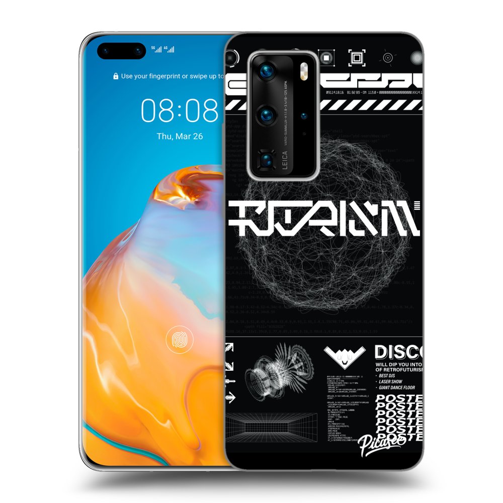 Picasee fekete szilikon tok az alábbi mobiltelefonokra Huawei P40 Pro - BLACK DISCO