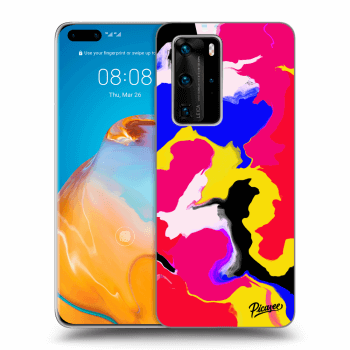 Picasee átlátszó szilikon tok az alábbi mobiltelefonokra Huawei P40 Pro - Watercolor