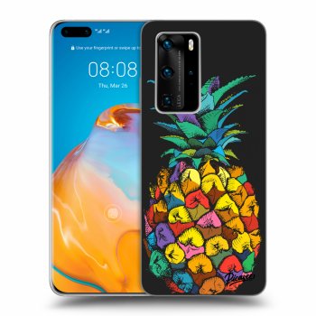 Picasee fekete szilikon tok az alábbi mobiltelefonokra Huawei P40 Pro - Pineapple