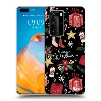 Picasee fekete szilikon tok az alábbi mobiltelefonokra Huawei P40 Pro - Christmas