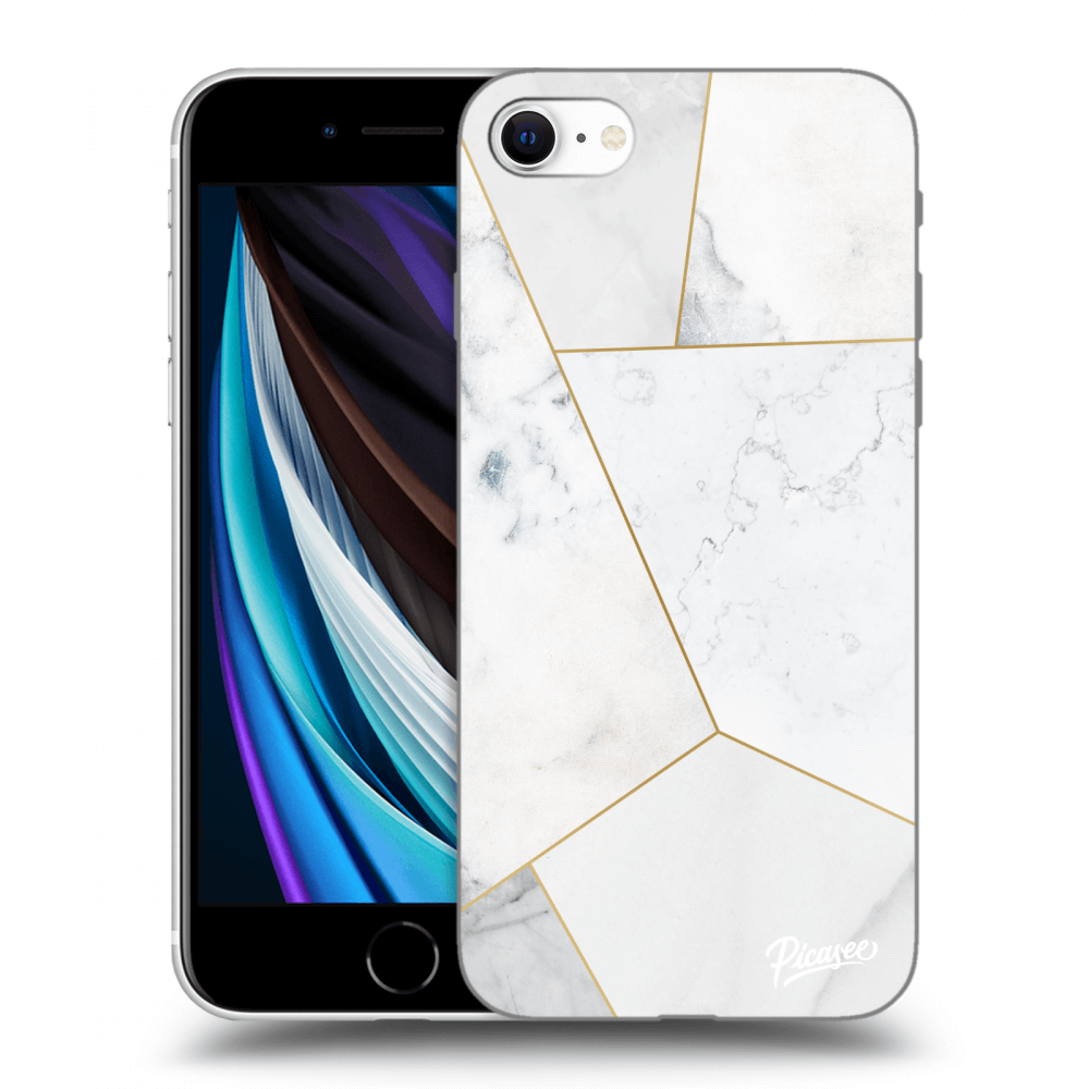 Picasee ULTIMATE CASE Apple iPhone SE 2020 - készülékre - White tile