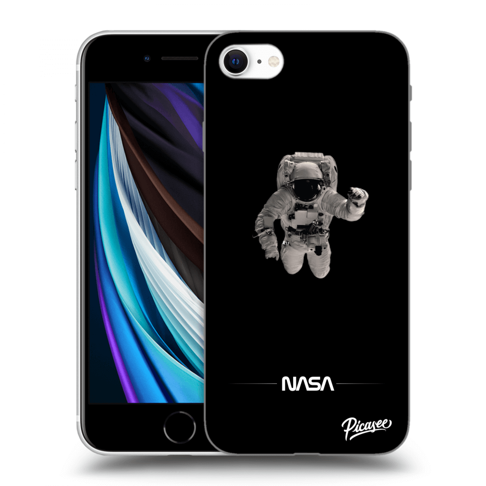 Picasee fekete szilikon tok az alábbi mobiltelefonokra Apple iPhone SE 2020 - Astronaut Minimal