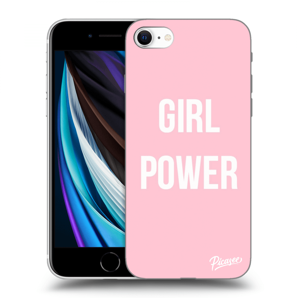 Picasee átlátszó szilikon tok az alábbi mobiltelefonokra Apple iPhone SE 2020 - Girl power