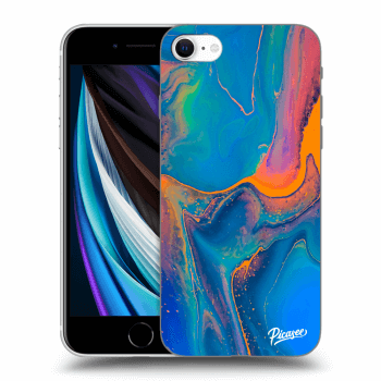 Picasee fekete szilikon tok az alábbi mobiltelefonokra Apple iPhone SE 2020 - Rainbow