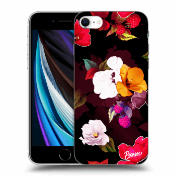 Szilikon tok erre a típusra Apple iPhone SE 2020 - Flowers and Berries