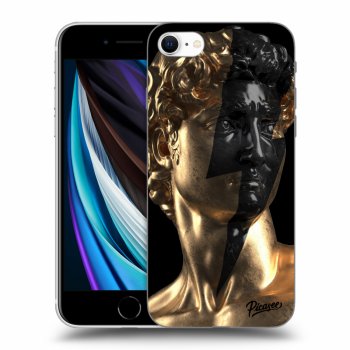 Picasee fekete szilikon tok az alábbi mobiltelefonokra Apple iPhone SE 2020 - Wildfire - Gold