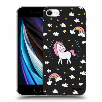 Picasee fekete szilikon tok az alábbi mobiltelefonokra Apple iPhone SE 2020 - Unicorn star heaven