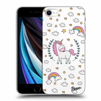 Picasee átlátszó szilikon tok az alábbi mobiltelefonokra Apple iPhone SE 2020 - Unicorn star heaven