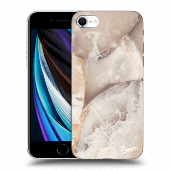 Szilikon tok erre a típusra Apple iPhone SE 2020 - Cream marble