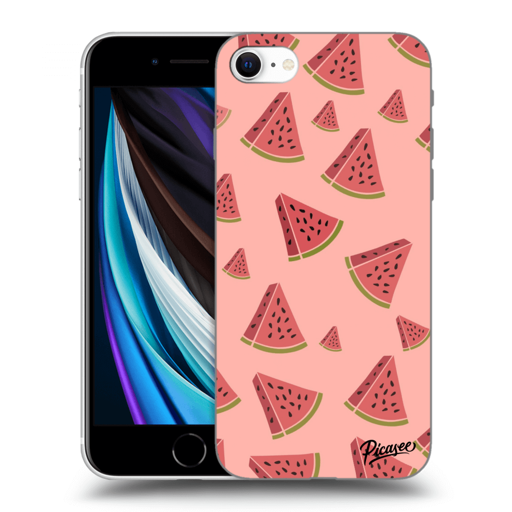 Picasee átlátszó szilikon tok az alábbi mobiltelefonokra Apple iPhone SE 2020 - Watermelon