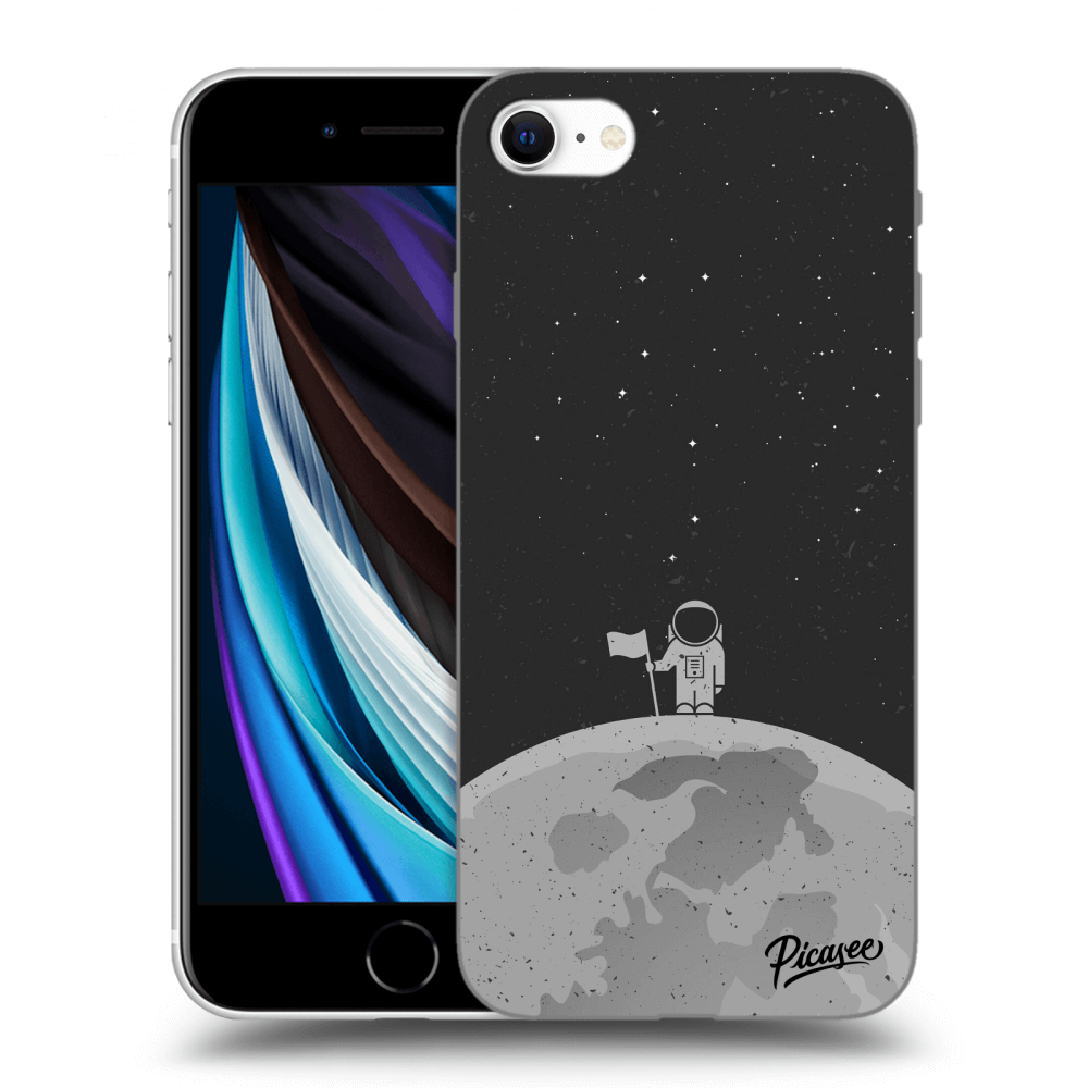 Picasee fekete szilikon tok az alábbi mobiltelefonokra Apple iPhone SE 2020 - Astronaut