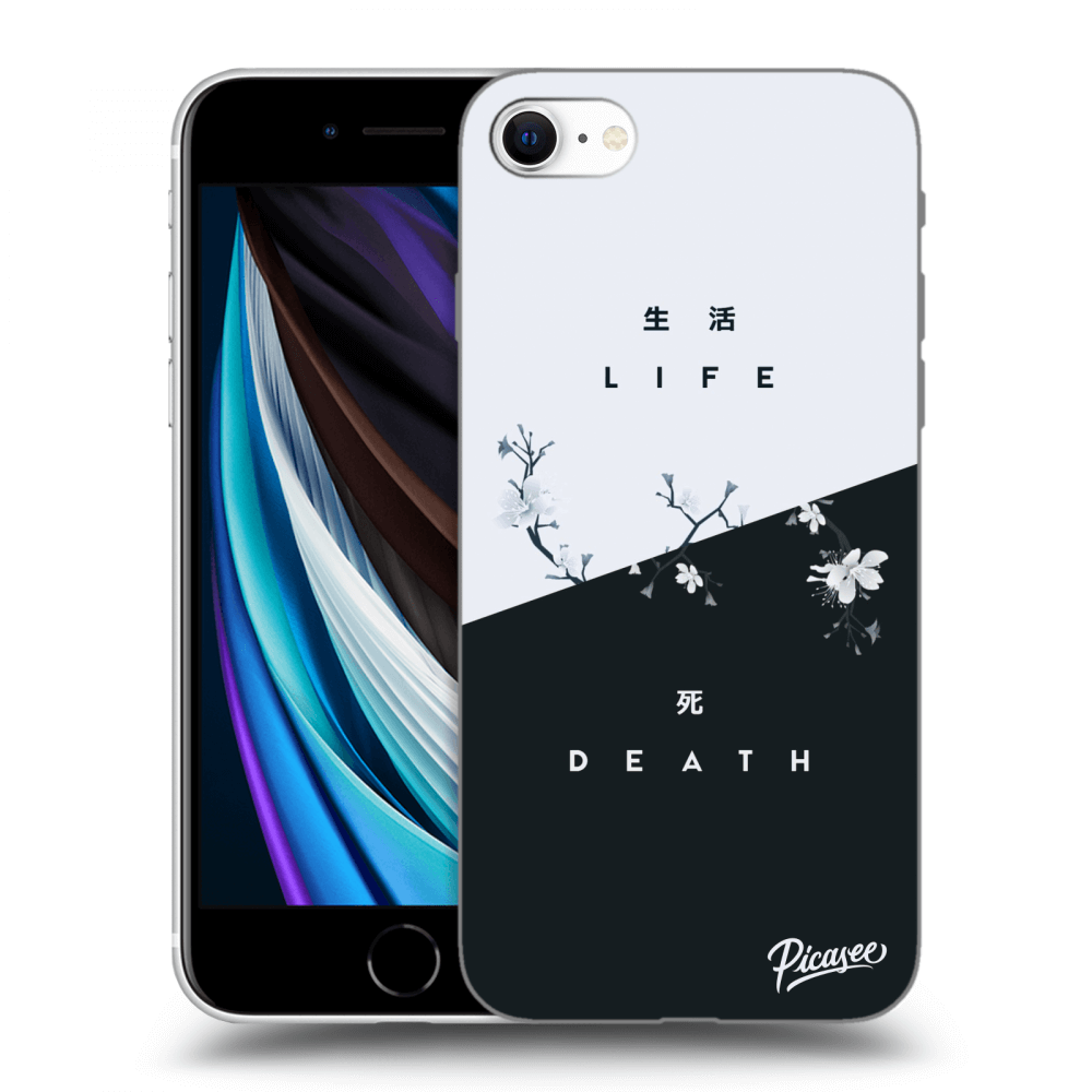 Picasee fekete szilikon tok az alábbi mobiltelefonokra Apple iPhone SE 2020 - Life - Death