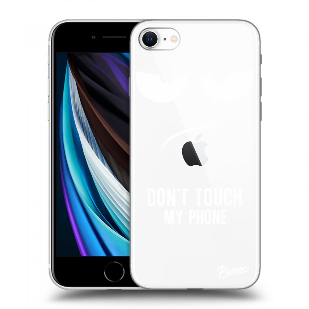 Picasee átlátszó szilikon tok az alábbi mobiltelefonokra Apple iPhone SE 2020 - Don't Touch My Phone